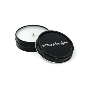 2 oz. Mini Tin Travel Candle - Black with 4-C Imprint