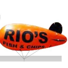 20' Nylon Helium Blimp (No Graphics)See options for graphics