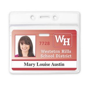 Resealable Vinyl Badge Holders with Clear Closure, 3.63" x 2.5"