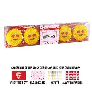 Charming Chocolate Covered Oreo Gift Box - Emoji Design (5 pack)