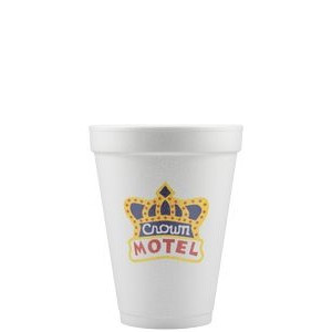 12 Oz. Foam Cup - White - Digital