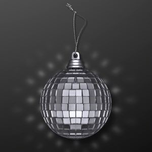 2.4" Silver Disco Ball Ornaments - 4-Pack