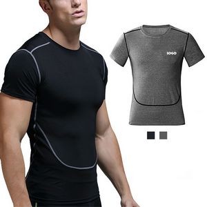 Men's Dry Fit Compression Short Sleeve O-Neck Sport T-shirt