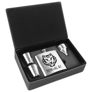 6oz. Stainless Steel Flask Gift Set