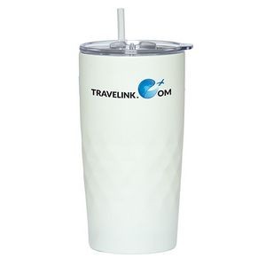 20 Fl. Oz. Double Walled Travel Tumbler With Straw