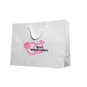 Cotton Twill White Handle Gift Bag w/Digital Print (16"x6"x12")