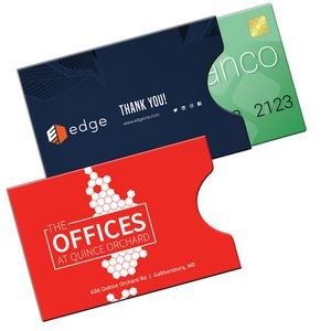 RFID Open Thumb Gift Card Holder Printed Full Color (3¾" x 2½")