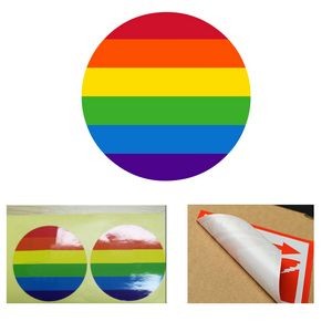 2 1/2 Inch Rainbow Sticker
