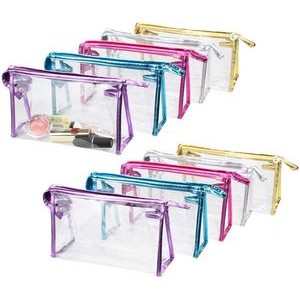 Pvc Waterproof Clear Cosmetic Bag With Trim