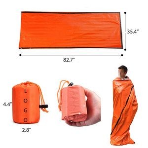 Emergency Survival Sleeping Bag PE Aluminum Film Tent for Hiking Outdoor and Help Homeless People