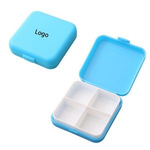 Portable 4 Compartments Pill Box