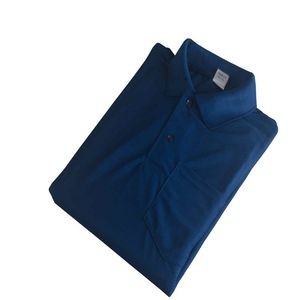 Steel Blue Short Sleeve Polyester Polo T-Shirt