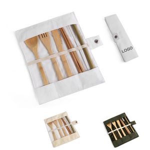 Portable Bamboo Cutlery Set (direct import)