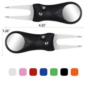 Foldable Golf Divot Tool with Pop-up Button