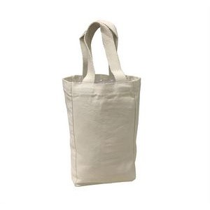 Double Bottle Canvas Wine Tote - Clearance