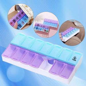 Weekly Pill Organizer with 14 Sections