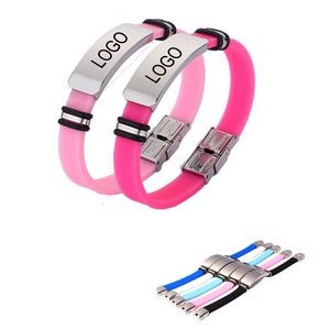 Stainless Steel Silicone Wristband