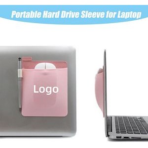 Portable Hard Drive Sleeve for Laptop Adhesive Wireless Mouse Holder Sticker