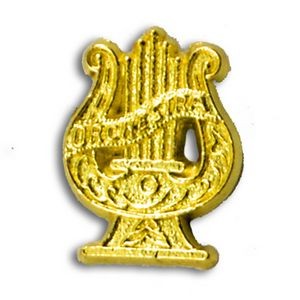 Orchestra Music Lyre Chenille Letter Pin