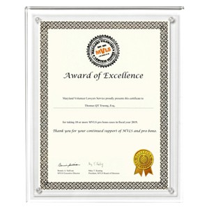 Large Magnetic Clear on Clear Acrylic Certificate Frame (13"x 10 1/2"x 3/8")