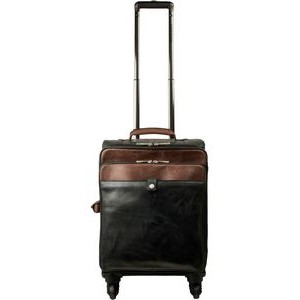Hand Stained Calf Leather Rolling Luggage