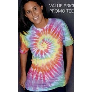 Sundog Adult Pastel Rainbow Swirl Tie Dye Short Sleeve T-Shirt