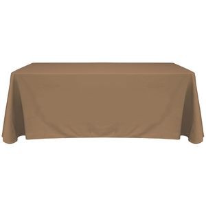 6' Blank Solid Color Polyester Table Throw - Cafe