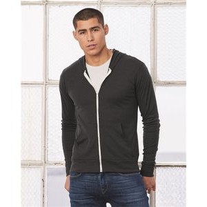 Bella+Canvas Unisex Lightweight Hooded Full-Zip Sweater