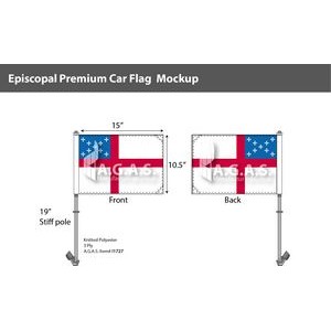 Episcopal Car Flags 10.5x15 inch Premium