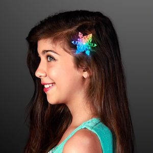 LED Color Change Snowflake Light Up Hair Clips - BLANK