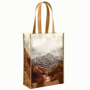 Custom Full-Color Laminated Non-Woven Promotional Tote Bag 11"x15"x5"