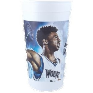 32 oz. Classic Smooth Walled Plastic Stadium Cup with our RealColor360 Imprint