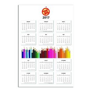Year-At-A-Glance Wall Calendar w/Custom Images - 2 Sides (11 1/2"x17 1/8")