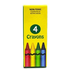 Bulk Crayons - 4 Count, Assorted Colors (Case of 1)
