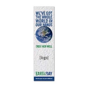 Small Seed Paper Earth Day Bookmark - Design C