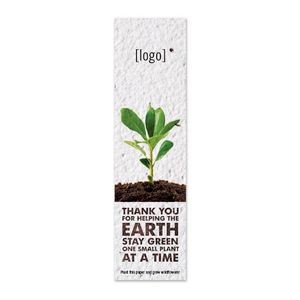 Small Seed Paper Earth Day Bookmark - Design H