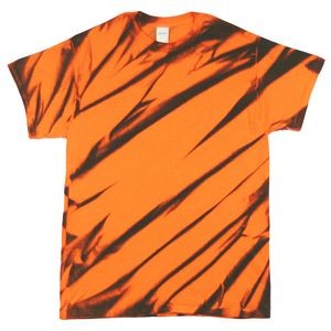 Black/Neon Orange Laser Graffiti Short Sleeve T-Shirt
