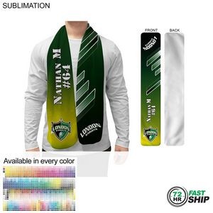72 Hr Fast Ship - Ultra Soft and Smooth Microfleece Scarf, 8x60, Sublimated Edge to Edge 1 side