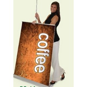 10 Mil Full Color 1 Side Retractable Banner Stand (47"x80")