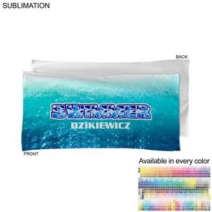 Swim Towel in Microfiber Dri-Lite Terry, 22x44, Sublimated Edge to Edge 1 side