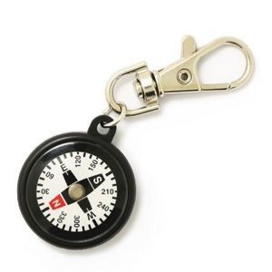 Round Plastic Compass Keychain