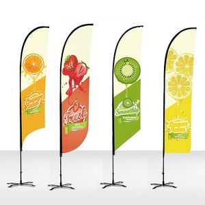 9' Double-Sided Standard Advertising Flag in Full Color