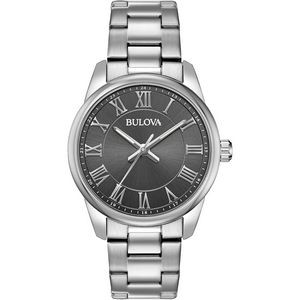 Bulova Watches Men's Silver Bracelet Watch with Round Grey Dial