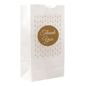 Holiday Gold Predesigned 1-sided SOS Paper Bag 4.25" x 8.1875" x 2.375"