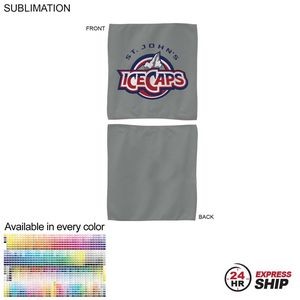 24 Hr Express Ship - Colored Microfiber Dri-Lite Terry Rally, Sports, Skate Towel, 15x15, Sublimated