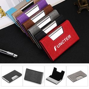 Business Card Cases PU Leather Pocket Card Carrier with Magnetic Closure for Men Woman