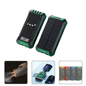 5 in 1 Solar Charging Power Bank With LED Flashlight