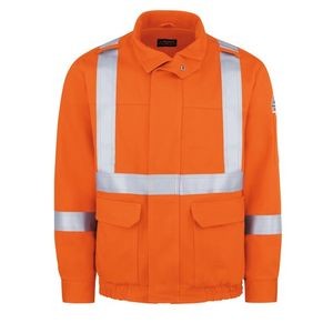 Bulwark™ Men's Lined Bomber Jacket w/CSA Compliant Reflective Trim - Orange