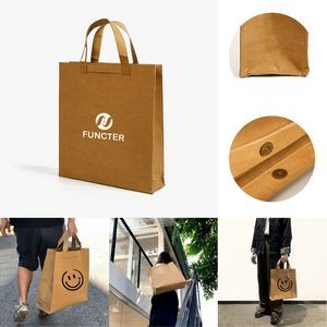 Reusable Kraft Paper Tote Bag Durable Tyvek Material Hand bag
