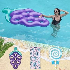 PVC Thick Grape Inflatable Pool Float Lounge Floating Mat
